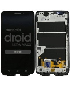 LCD Screen and Digitizer Assembly w/ Frame for Motorola Droid Ultra MAXX (XT1080) (Black)