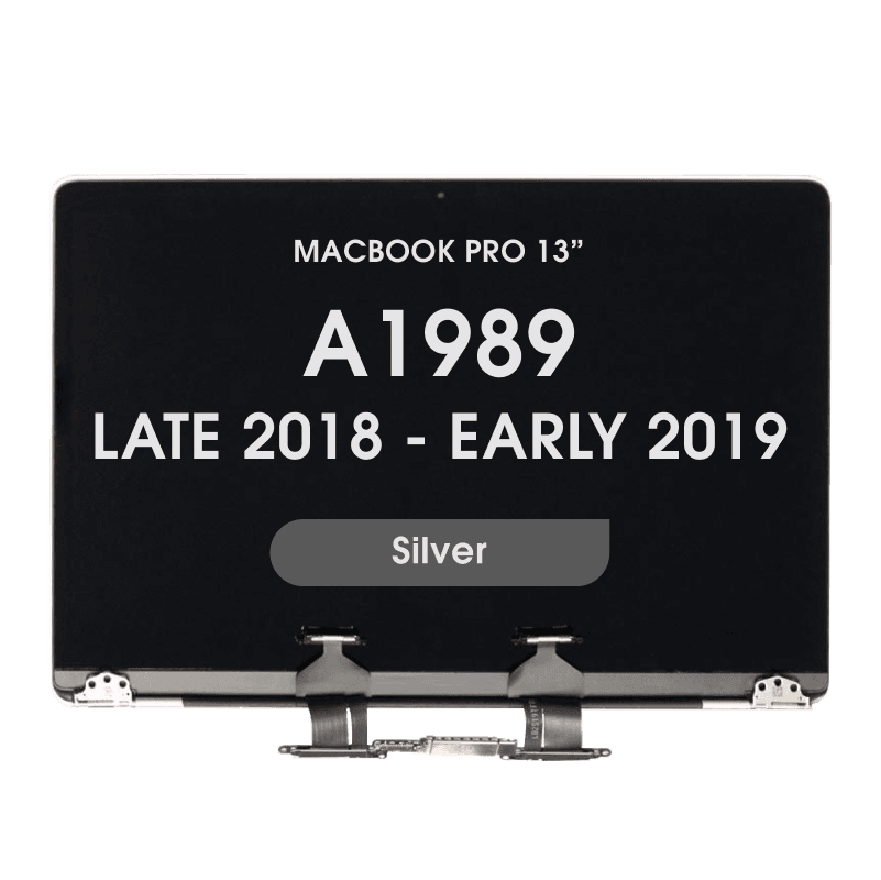 OEM Pull - LCD Screen and Digitizer Assembly for MacBook Pro 13" (A1989) (Late 2018 - Early 2019) (A2159) (Mid2019) (Grade B) (Silver)