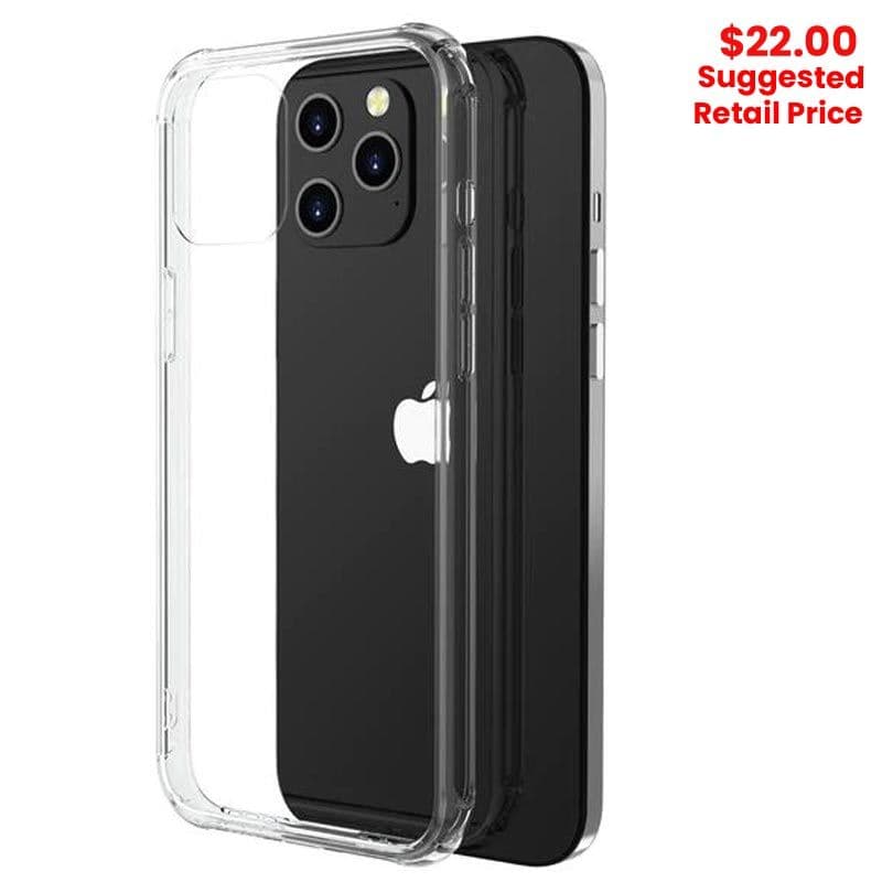 MyBat Pro - Sturdy Gummy Cover for iPhone 12 / 12 Pro (Highly Transparent Clear / Transparent Clear)