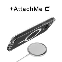 MyBat Pro - Fusion Hybrid Case Plus AttachMe with MagSafe Compatible for iPhone 12 / 12 Pro (Transparent Clear)