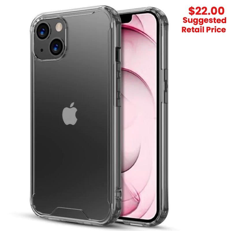 MyBat Pro - Sturdy Gummy Cover for iPhone 13 (Highly Transparent Clear / Transparent Clear)
