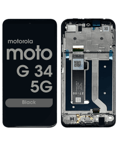 Refurbished - LCD Screen and Digitizer Assembly w/ Frame for Moto G34 (XT2363 / 2023) / G45 5G (XT2369 / 2024) (Black)