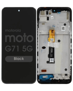 Service Pack - OLED Screen and Digitizer Assembly w/ Frame for Motorola Moto G71 5G (XT2169-1 / 2022) (Black)
