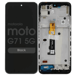 Service Pack - OLED Screen and Digitizer Assembly w/ Frame for Motorola Moto G71 5G (XT2169-1 / 2022) (Black)