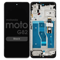 Service Pack - OLED Screen and Digitizer Assembly w/ Frame for Motorola Moto G82 (XT2225-1 / 2022) (Black)