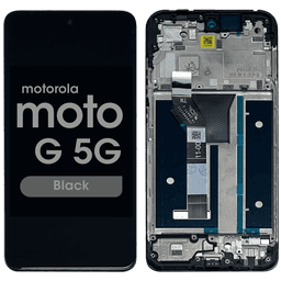 Refurbished - LCD Screen and Digitizer Assembly w/ Frame for Moto G 5G (XT2513 / 2025) (Black)