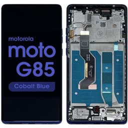 Refurbished- OLED Screen and Digitizer Assembly w/ Frame for Moto G85 (XT2427 / 2024) (Cobalt Blue)