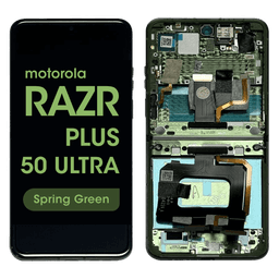 Refurbished - Inner OLED Screen and Digitizer Assembly w/ Frame for Motorola Moto Razr Plus / Razr 50 Ultra (XT2451 / 2024) (Spring Green)