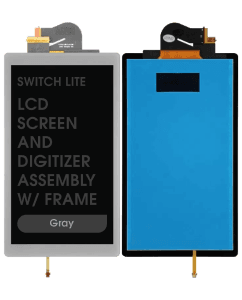 Refurbished - LCD Screen and Digitizer Assembly w/ Frame for Switch Lite (Gray) 