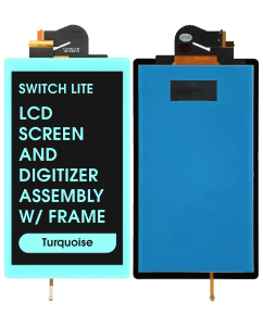 Refurbished - LCD Screen and Digitizer Assembly w/ Frame for Switch Lite (Turquoise)