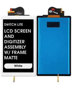 Refurbished - LCD Screen and Digitizer Assembly w/ Frame for Switch Lite Matte (White)