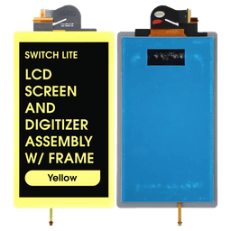 Refurbished - LCD Screen and Digitizer Assembly w/ Frame for Switch Lite (Yellow)