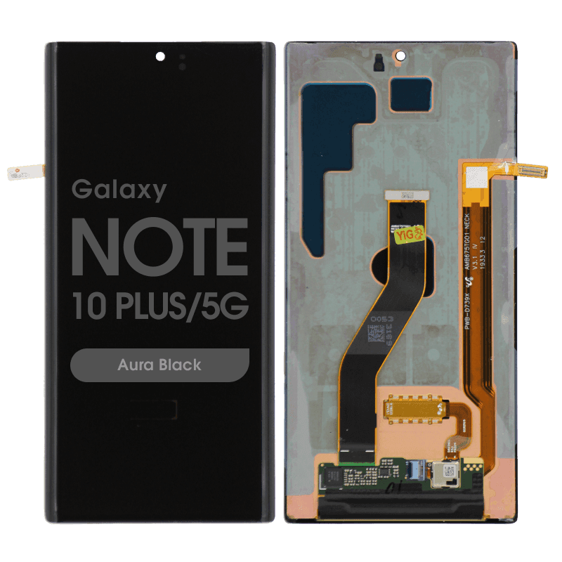 Refurbished - OLED Screen and Digitizer Assembly for Samsung Galaxy Note 10 Plus / 5G (N975 / N976) (No Frame) (Aura Black)