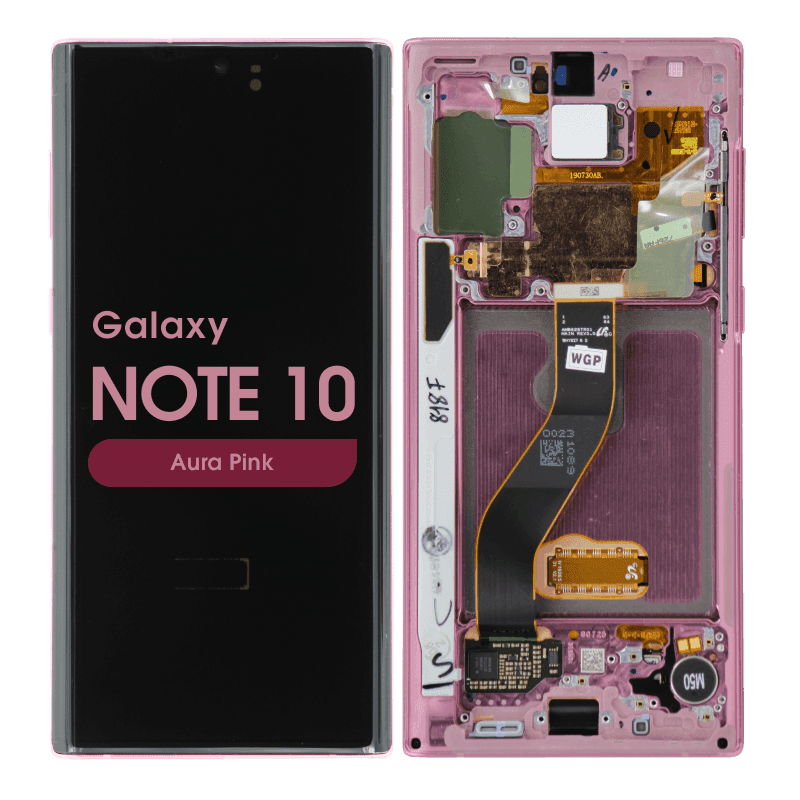 Service Pack - OLED Screen and Digitizer Assembly w/ Frame for Samsung Galaxy Note 10 (N970) (Aura Pink)