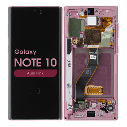 Service Pack - OLED Screen and Digitizer Assembly w/ Frame for Samsung Galaxy Note 10 (N970) (Aura Pink)