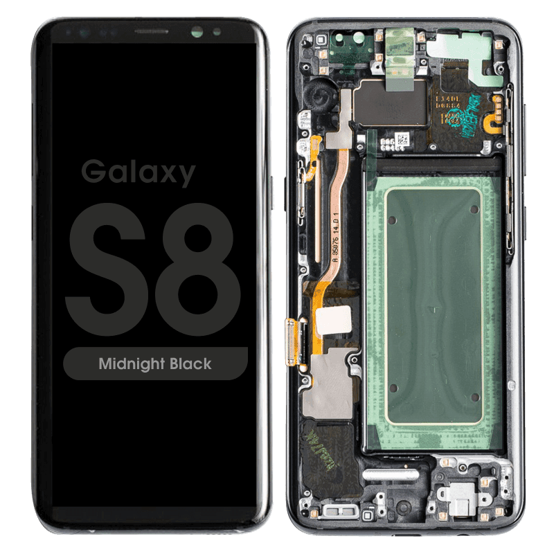 Service Pack - OLED Screen and Digitizer Assembly w/ Frame for Samsung Galaxy S8 (G950) (Midnight Black)