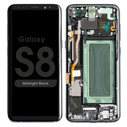 Service Pack - OLED Screen and Digitizer Assembly w/ Frame for Samsung Galaxy S8 (G950) (Midnight Black)
