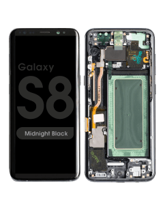 Service Pack - OLED Screen and Digitizer Assembly w/ Frame for Samsung Galaxy S8 (G950) (Midnight Black)