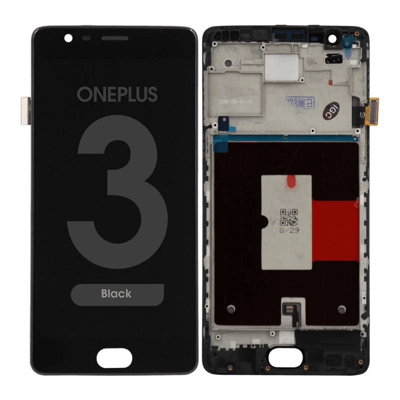 LCD Screen and Digitizer Assembly w/ Frame for OnePlus 3 (Black)