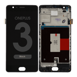 LCD Screen and Digitizer Assembly w/ Frame for OnePlus 3 (Black)