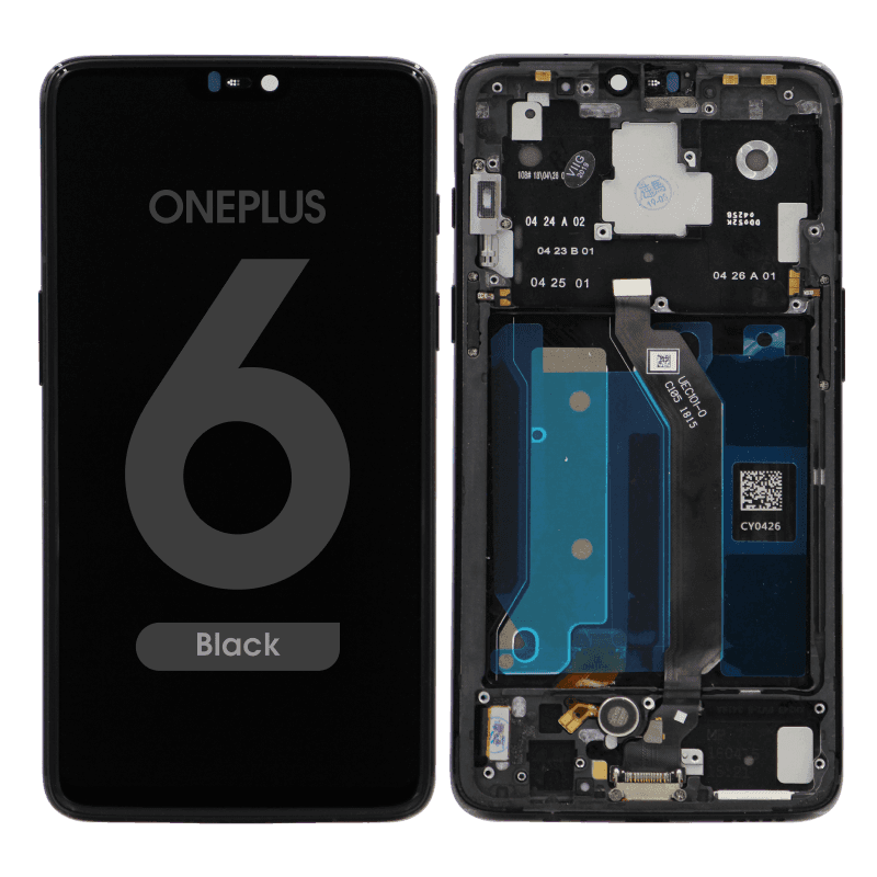 LCD Screen and Digitizer Assembly w/ Frame for OnePlus 6 (Black)
