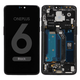 LCD Screen and Digitizer Assembly w/ Frame for OnePlus 6 (Black)
