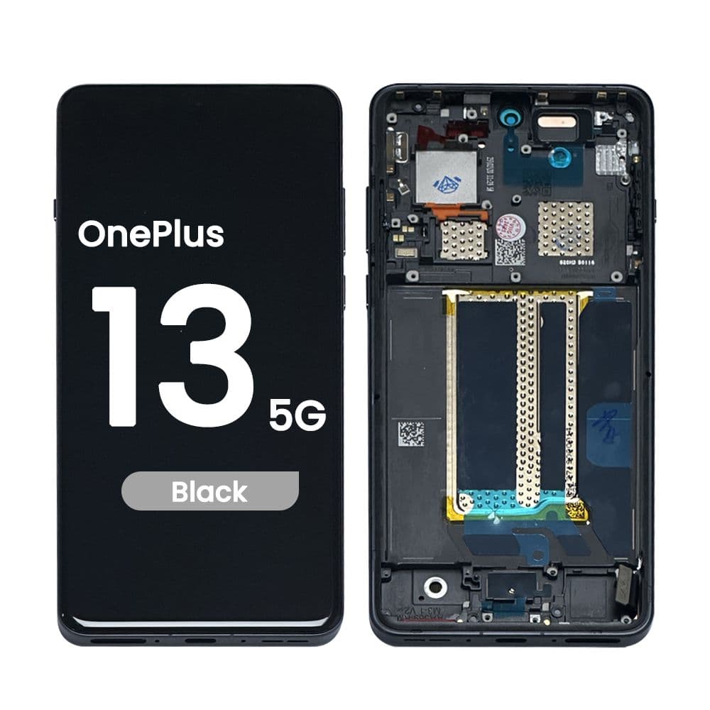 Refurbished - OLED Screen and Digitizer Assembly w/ Frame for Oneplus 13 5G (Black)