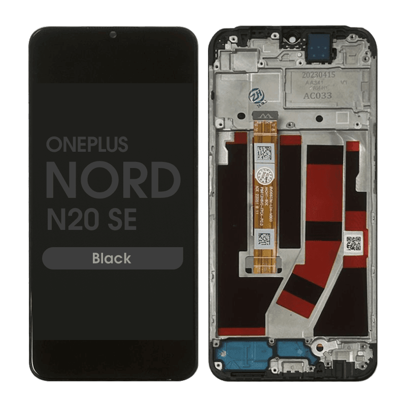 Refurbished - LCD Screen and Digitizer Assembly w/ Frame for OnePlus Nord N20 SE (Black)
