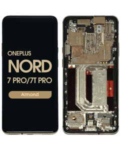 Refurbished - OLED Screen and Digitizer Assembly w/ Frame for Oneplus 7 Pro / Oneplus 7T Pro (Almond)