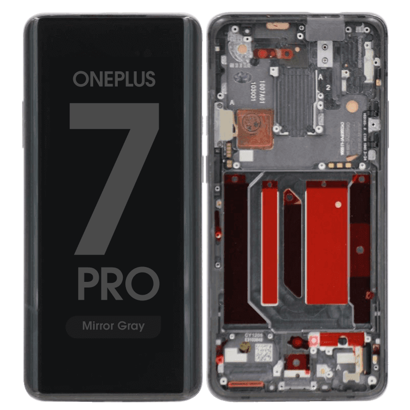 Refurbished - OLED Screen and Digitizer Assembly w/ Frame for OnePlus 7 Pro (Mirror Gray)