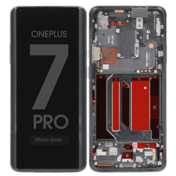 Refurbished - OLED Screen and Digitizer Assembly w/ Frame for OnePlus 7 Pro (Mirror Gray)