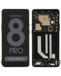 Refurbished - OLED Screen and Digitizer Assembly w/ Frame for OnePlus 8 Pro (Onyx Black)