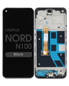 Refurbished - LCD Screen and Digitizer Assembly w/ Frame for OnePlus Nord N100 (Black)