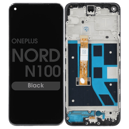 Refurbished - LCD Screen and Digitizer Assembly w/ Frame for OnePlus Nord N100 (Black)