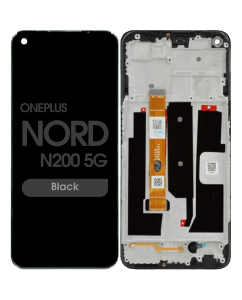 Refurbished - LCD Screen and Digitizer Assembly w/ Frame for OnePlus Nord N200 5G (Black)