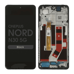 Refurbished - LCD Screen and Digitizer Assembly w/ Frame for OnePlus Nord N30 5G (Black)