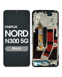Refurbished - LCD Screen and Digitizer Assembly w/ Frame for OnePlus Nord N300 5G (Black)