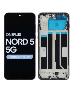 Refurbished - LCD Screen and Digitizer Assembly w/ Frame for OnePlus Nord 5 5G (Dry Ice)