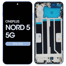 Refurbished - LCD Screen and Digitizer Assembly w/ Frame for OnePlus Nord 5 5G (Dry Ice)
