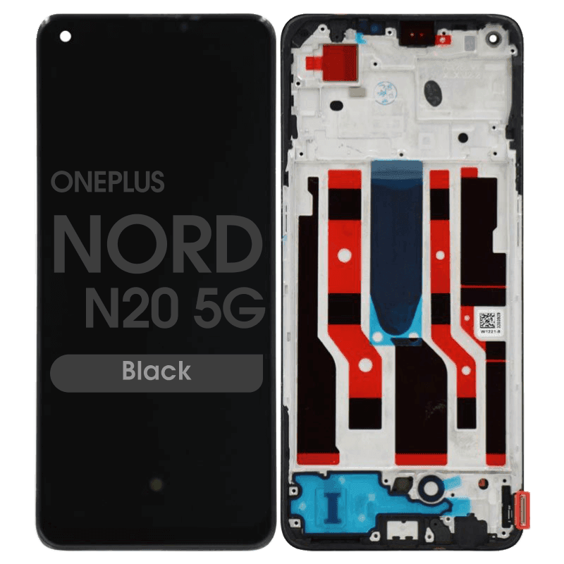 Refurbished - OLED Screen and Digitizer Assembly w/ Frame for OnePlus Nord N20 5G (Black)