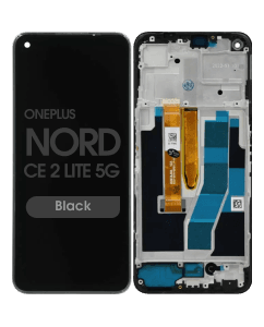 Refurbished - LCD Screen and Digitizer Assembly w/ Frame for OnePlus Nord CE 2 Lite 5G (Black)