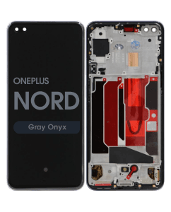 Refurbished - OLED Screen and Digitizer Assembly w/ Frame for OnePlus Nord (Gray Onyx)