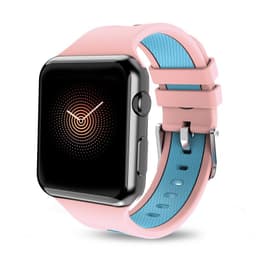 MyBat Pro - Silicone Antimicrobial Watchband for Apple Watch Series 4, 40mm / 7, 41mm / SE, 40mm (Pink / Teal)