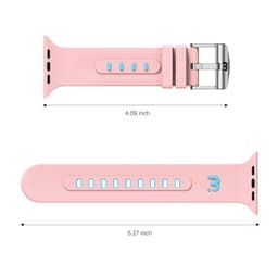 MyBat Pro - Silicone Antimicrobial Watchband for Apple Watch Series 4, 40mm / 7, 41mm / SE, 40mm (Pink / Teal)