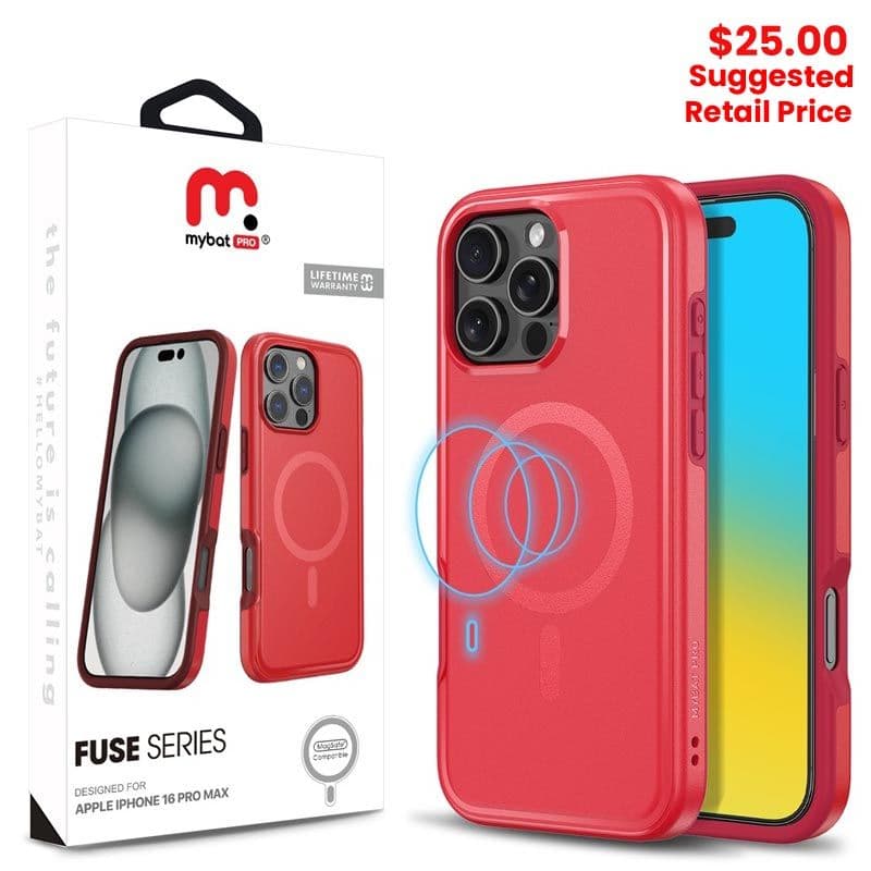 MyBat Pro - Fuse Series w/ MagSafe Case for iPhone 16 Pro Max (Red)