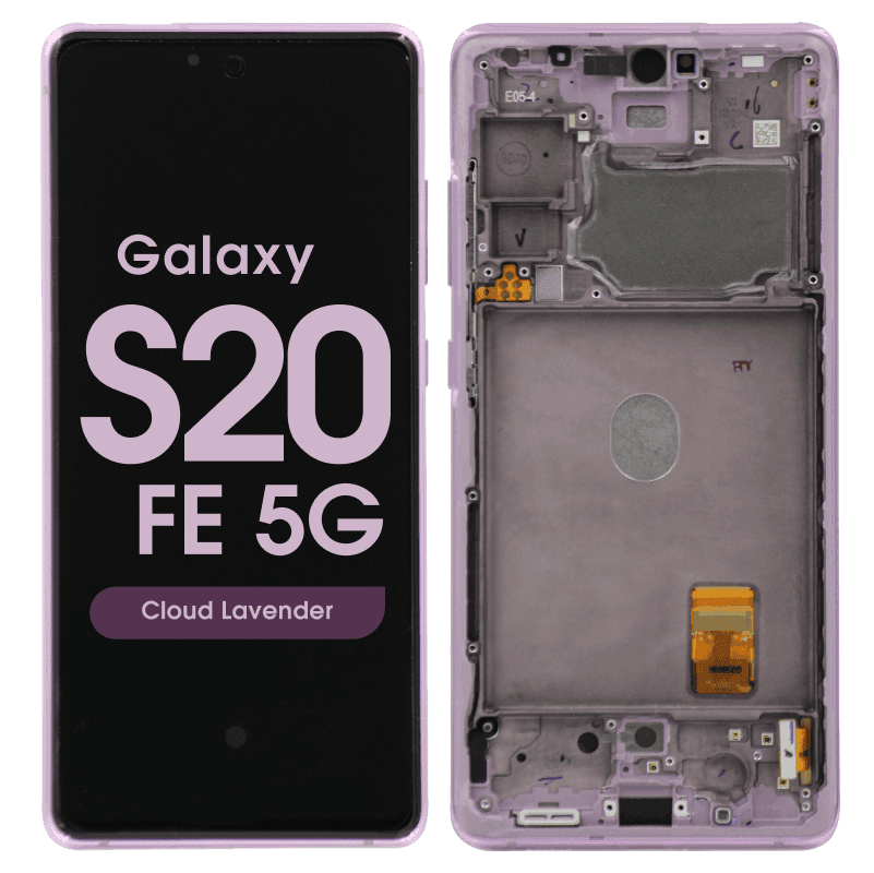 Service Pack - OLED Screen and Digitizer Assembly w/ Frame for Samsung Galaxy S20 FE 5G (G780 / G781) (Cloud Lavender)