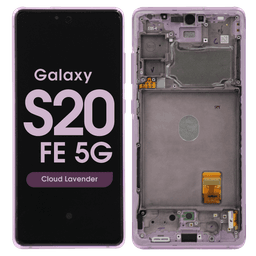 Service Pack - OLED Screen and Digitizer Assembly w/ Frame for Samsung Galaxy S20 FE 5G (G780 / G781) (Cloud Lavender)