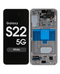 Service Pack - OLED Screen and Digitizer Assembly w/ Frame for Samsung Galaxy S22 5G (S901B) (International Version) (White)