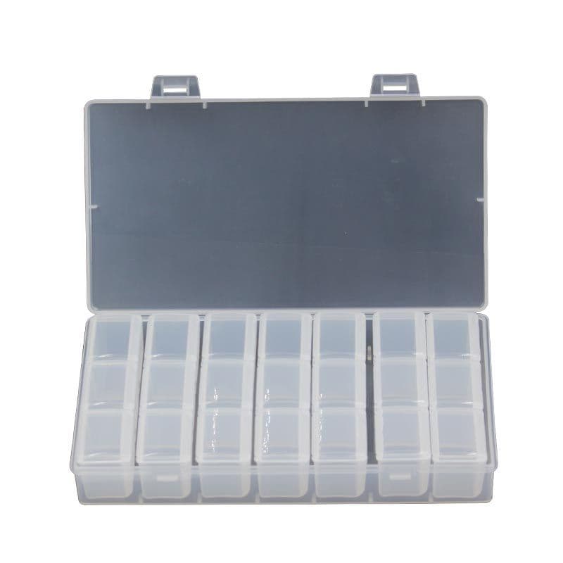 21 Grid Plastic Storage Box (Small)