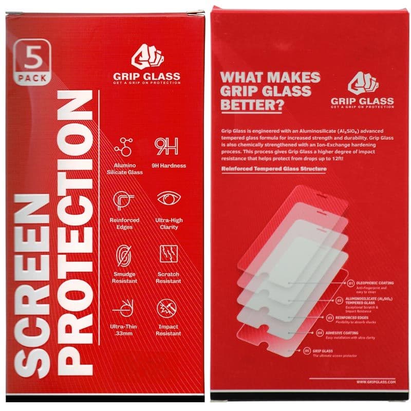 (5 Pack) Grip Glass - 5D Curved Tempered Glass Screen Protector for Samsung Galaxy S20 Ultra (G988)